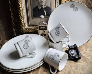 Vintage RX Dishes Medical Plates Mugs Apothecary Décor Pharmacy