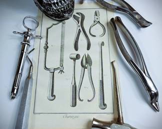 Vintage Tooth Pulling Pliers Medical Dental Instruments Dark Academia