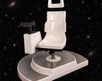 90s Bizarre Spaceship Gun Arcade Chair Video Game Seat Real Laser 