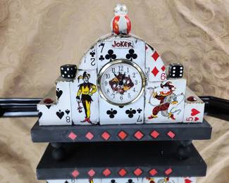 Assemblage Art Playing Cards Clock Dark Carnival Academia Decor Oddities *Works