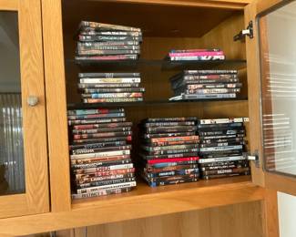 DVDs and music fill a bag