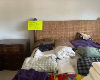 Alexander Julian bedroom set $950, blankets, sheets, towels