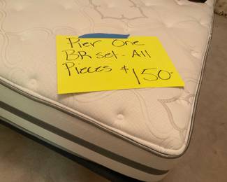 Pier One bedroom set all pieces and mattress $150