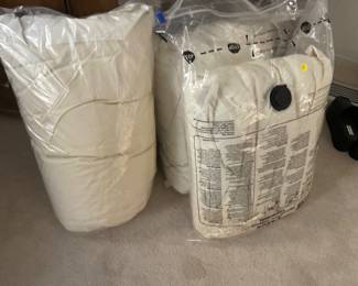Pillows fill a bag