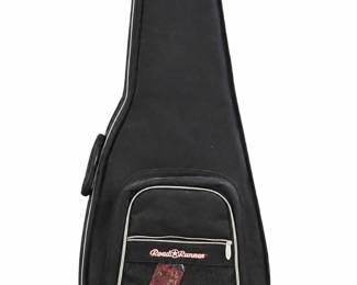 Black Road Runner guitar gig bag with zippered accessory pockets and light trim