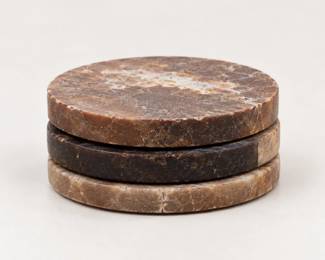 Round Brown Coasters