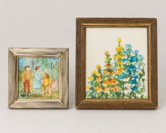 Small Framed Pictures ◆ Flowers and Children