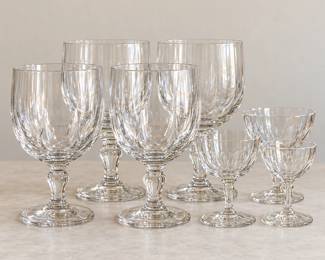 Clear Glass Goblets and Cordial Glasses