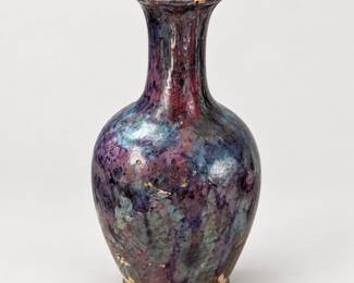 Purple and Blue Glazed Vase