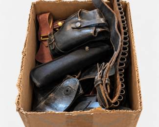 Vintage Leather Holsters and Cartridge Belts