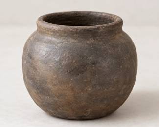 Rustic Brown Pottery Vessel