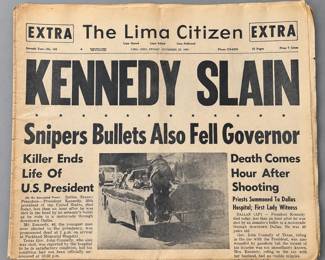 The Lima Citizen ◆ “Kennedy Slain” ◆ November 22, 1963