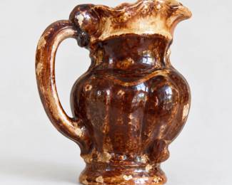 Brown Glazed Decorative Pitcher