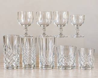 Assorted Stemware and Decorative Glass Containers