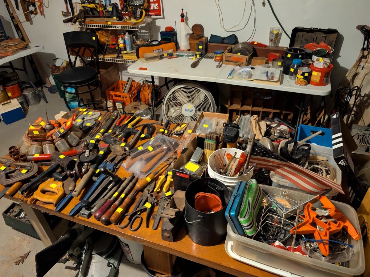 garage full of tools