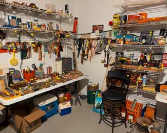 garage full of tools