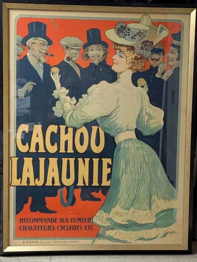 KL106VAuthentic Poster By Tamagno Mounted On Canvas And Archival Framed