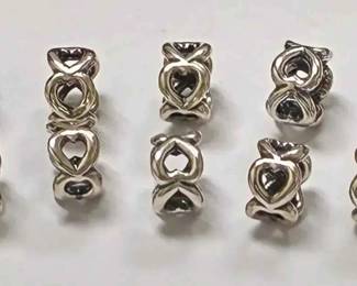 SH127Pandora Open Heart Spacer Charms