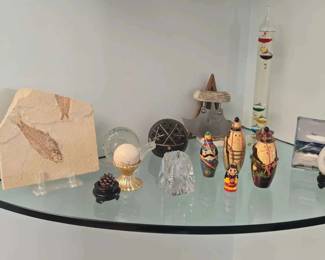SM246RBarometer, Fossil Fish Plate and Other Items