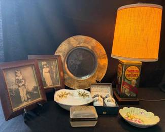 WH101Vintage Tin Lamp, Royal Worcester Egg Coddlers And More