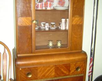 Art Deco Waterfall China Hutch