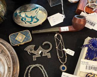 Jewelry, Belt Buckle, Wooden Pipe