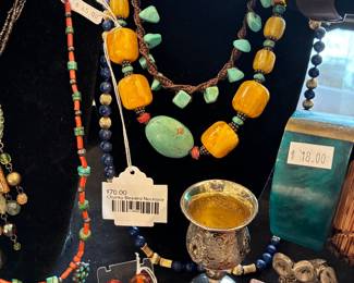 Chunky Beaded Necklace, Earings