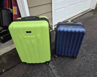2Piece Hardside Spinner Luggage Set  Green  Blue