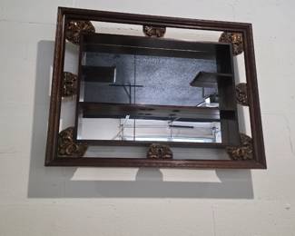 Mirror with shelves