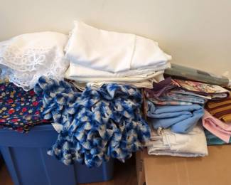 Jumbo Lot of Table Linens, Cloth Napkins, and More
