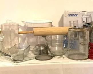 Assortment of Ball Jars, Pampered Chef, Anchor Hocking, Oneida and More