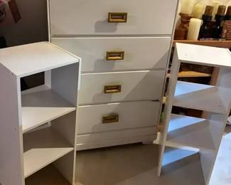 White Storage Shelves Dresser