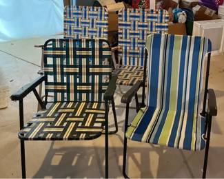 4 Metal Folding Chairs