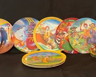 Ronald McDonald Plastic Plates, Mugs
