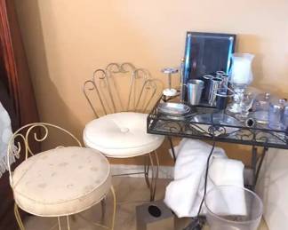 Vanity Chairs and Bathroom Decor