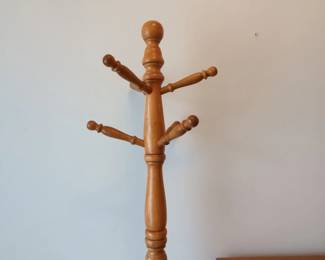Oak Coat Hanger and Small Side Table