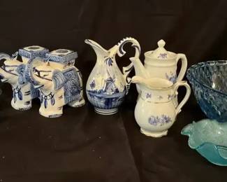 Blue and White Decorative Pieces