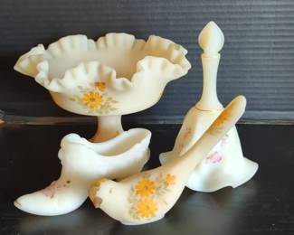 Opaque Glass Collectibles, Signed
