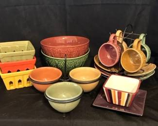 Assortment of Harvest Colored Serving Dishes