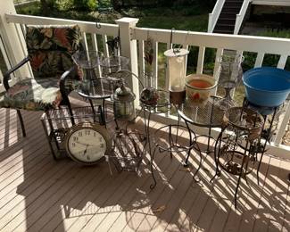 Outdoor Chair, Tables Plant Stands