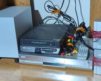 VHS, DVD Player and Speakers