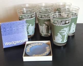 Wedgewood Glasses and Small Dish