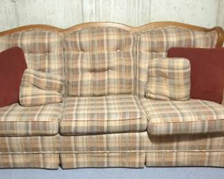 Country Style Plaid Sofa and Chair