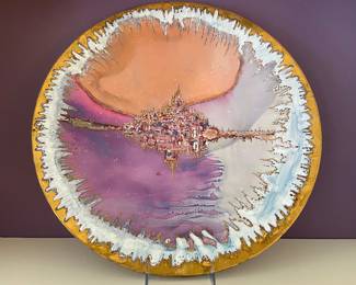 Signed porcelain art by Vance T. Wood