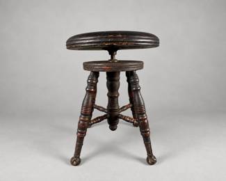 Charles Parker Co Adjustable Piano Stool