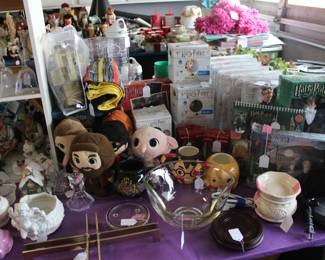 Harry Potter Action Figures, Ornaments, Pez, Mugs, Clock, Game, Scarf, Puzzle, & Plushies
