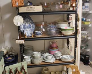 Included Brands - PYREX, Antique KPM, Revol, Biltmore, Homer Laughlin, Culver, Libbey, Kromex, Noritake, & Anchor Hocking - Some Pieces Include - Egg Carrier, Crazy Daisy Mixing Bowls, China Sets, Punch Bowls, Serving Trays, & Blue Willow Dishes