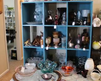 Included Brands - Viking, Silver City, Fenton, Fostoria, Princess House, Georges Briard, Harry Slatkin, Jim Beam, Anchor Hocking, PartyLite, Kosta Boda, L.E. Smith, Hazel Atlas, Murano, Limoges, & West Virginia - Some Pieces Include Crystal, Art Glass, Onyx, Ashtrays, & Pink Depression