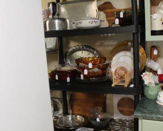 Included Brands - Indiana, Alessi, Pasari, Pampered Chef, & Jeanette - Some Pieces Include - Art Deco Handled Tray, Bakeware, Cake Keeper, Lazy Susans, & Serving Bowls