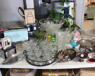 Included Brands - Yeti, Haeger, & Anchor Hocking - Some Pieces Include - Punch Bowl Sets, Silver Bowls, Silver Utensils, Yeti Cups, Yeti Shaker, & Yeti Ice Bucket